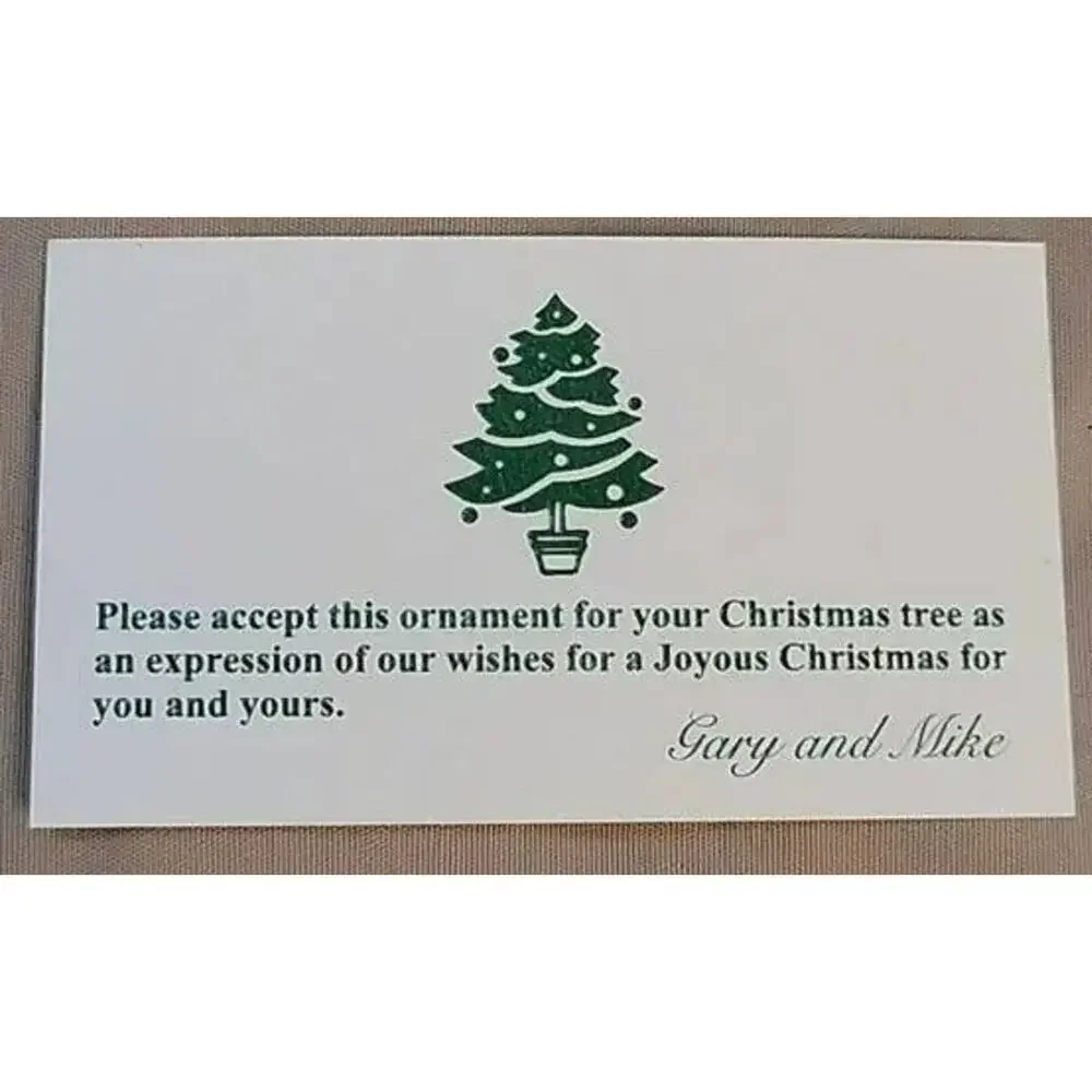 Gold Ornament with Red Accents Waupaca Foundry 2015 Employee Gratitude Gift